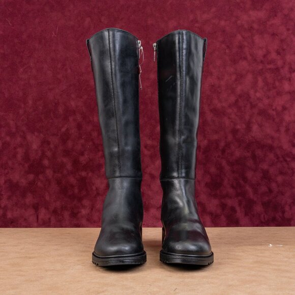 Blondo Women Cali Black Leather Waterproof Riding Knee High Boots sz 7.5 - Picture 3 of 10